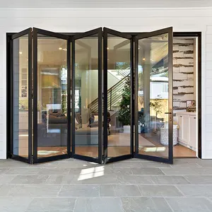 YY Facades Florida Miami-Dade Approved Aluminum Bi Fold Bifold Double Glass Doors