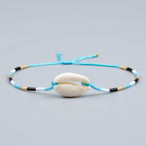 سوار Go2boho الخيالي متعدد الألوان للنساء على الطراز البوهيمي بخيط مجدول قشرة سحرية اللون حبات البذور بقشرة عصرية - Product Image 5