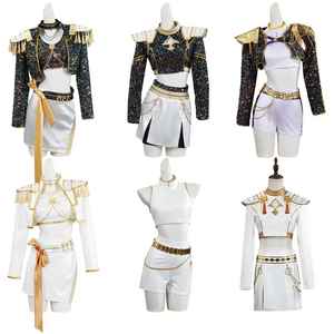 Disfraces de Cosplay de Estrellas del Grupo Femenino de K-Pop Hunter Girl, Versión de Piel Negra y Blanca de Rumi Black y <span class=keywords><strong>Zoe</strong></span>, Ropa para Actuaciones de Cosplay - Product Image 1