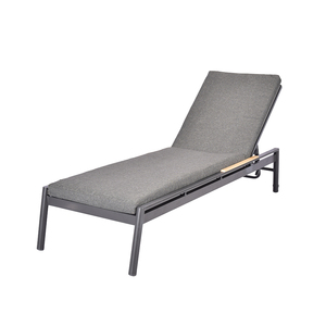 Chaise longue de luxe en aluminium avec coussin épais en tissu coton haute densité 25D 200g, lit de <span class=keywords><strong>soleil</strong></span> réglable pour l'extérieur et la piscine - Product Image 6