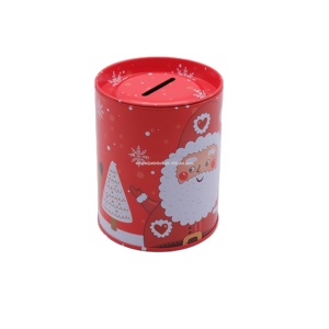 Wholesale custom metal money tin sweet cookie chocolate coin bank money box gift Tin piggy bank tin box