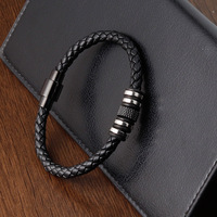 Bracelet à breloques en acier inoxydable vintage à fermoir magnétique 316SS tressé unisexe