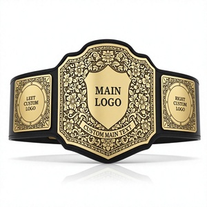 Ceinture de championnat personnalisée avec logo pour Jiu-Jitsu, Karaté, Judo, en alliage de zinc, lourde, plaquée or, ceinture UFC personnalisée - Professionnelle - Product Image 3