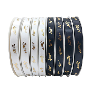 Nastro Decorativo in Poliestere Personalizzato all'Ingrosso con Logo in Lamina d'Oro, Nastro Sottile Stampato, Nastro Ondulato - Product Image 6