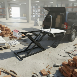 Chariot à main hydraulique électrique pliable et portable, capacité de charge de 500 kg, hauteur réglable, avec dispositif de freinage. - Product Image 4