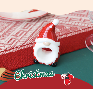 Anneau de serviette en céramique de qualité alimentaire, Père Noël, pour hôtel, restaurant, décoration de table de Noël, logo personnalisé, cadeau de Noël créatif, vente en gros - Product Image 5