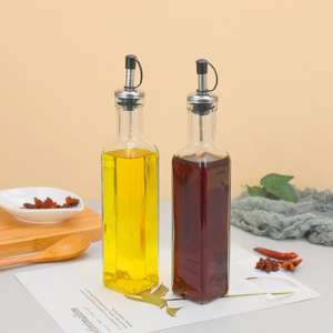 Fabricant Prix <span class=keywords><strong>Pas</strong></span> <span class=keywords><strong>Cher</strong></span> Ménage Carré En Verre Bouteille D'huile D'olive Cuisine Étanche Grand <span class=keywords><strong>Vinaigre</strong></span> Sauce Soja Pot En Gros - Product Image 3