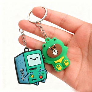 Tùy chỉnh phim hoạt hình <span class=keywords><strong>PVC</strong></span> mềm cao su búp bê <span class=keywords><strong>Keychain</strong></span> <span class=keywords><strong>3D</strong></span> lập thể nhỏ giọt đúc cao su <span class=keywords><strong>Keychain</strong></span> - Product Image 5