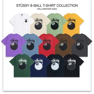 T-shirt imprimé tendance pour homme, version haute qualité <span class=keywords><strong>1</strong></span>:<span class=keywords><strong>1</strong></span> Stussy 8 Ball avec lettrage, collection 2026, en stock aux États-Unis - Product Image 1