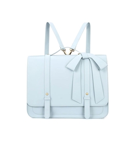 Sac à main vegan bleu de style britannique pour femme avec nœud décoratif, sac à bandoulière pour femme, sac à dos - Product Image 2
