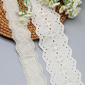 Elegant Cotton <strong>Lace</strong> Trim Edging - <strong>Soft</strong> &amp; Delicate <strong>Fabric</strong> <strong>Lace</strong> for Sewing, Crafts, and Apparel Decor - Product Image 3