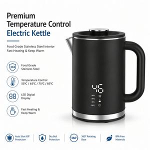 Hervidor Eléctrico Inalámbrico con Control de Temperatura, Acero Inoxidable, Revestimiento Interior sin Costuras, 1.8L, 1500W, Automático, para el Hogar - Product Image 1