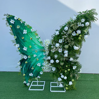 Arco de Flores Artificiales Gigantes de Metal en Forma de Mariposa, Color Morado, para Bodas, Venta Caliente SMS