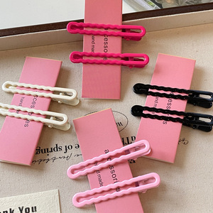 Accesorios para el cabello de estilo nuevo de Dongdaemun de Corea del Sur, pinza lateral rosa exquisita para niña, pinza de pico de pato, accesorios de joyería - Product Image 1