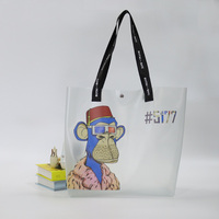 Großhandel Custom Logo Mode Werbe Frauen Hand Frosted Recycled Pvc Beach Bag