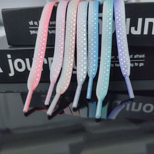 Cordones Planos de 8mm al por Mayor para AF1, Cordones Deportivos con Diseño de Salpicaduras de Tinta Colorida y Puntos Plateados para Hombres y Mujeres, Cordones para AJDunk - Product Image 3
