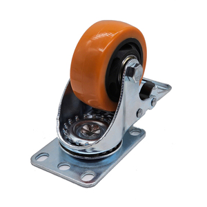 Hochleistungs-Lenk rollen mittlerer Größe Sicherheit Dual <span class=keywords><strong>Lock</strong></span> PP-Material 80kg Tragfähigkeit für Werk bänke Wagen Dollies-Schränke - Product Image 5