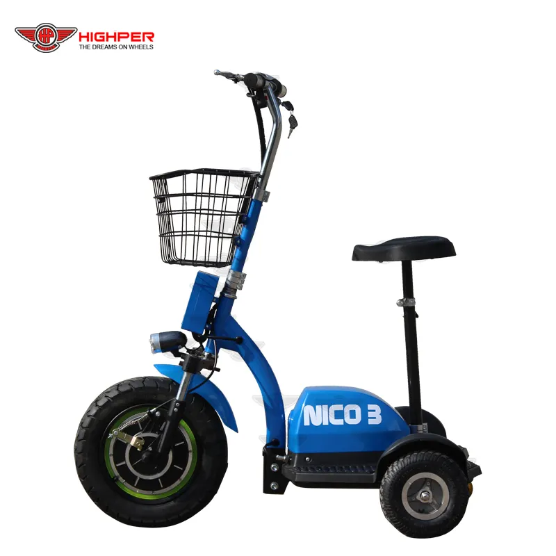 500W 48V12Ah Drie Wiel Elektrische Handicap Scooter, Scootmobiel