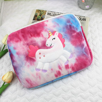 Sac de couverture pour ordinateur en peluche mode licorne scintillante filles sac pour ordinateur portable Journal anniversaire cadeau de noël broderie sac de rangement pour tablette