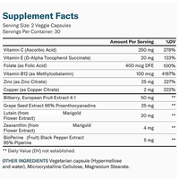 Complément Alimentaire OEM ODM pour la Santé Oculaire, 60 Capsules, Lutéine, Zéaxanthine, Extrait de Myrtille, Soulage la Fatigue Oculaire, la Sécheresse Oculaire, Favorise la Santé Visuelle