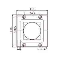 Kit de panneaux d'isolation pour entrée de câble CES 64-1 PA66 UL94, accessoires électriques pour câblage, 116x110mm, en nylon