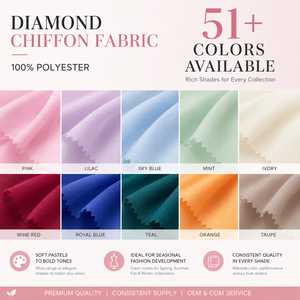 Tessuto Chiffon Lussuoso, Brillante e Morbido in 100% Poliestere Certificato OEKO-TEX 70g per Abiti, Gonne e Canotte - Product Image 2