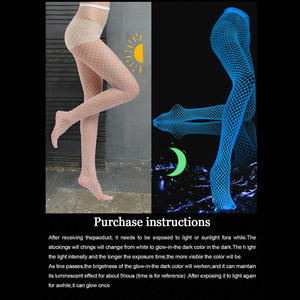 Halloween Glow in the Dark Netz strümpfe Kleid Leuchtende sexy Netz strumpfhose für sexy erotische Dessous für Frauen - Product Image 4