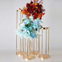 Support de centre de table de mariage en fer doré, haute qualité, moderne, fait main, luxe, vente en gros