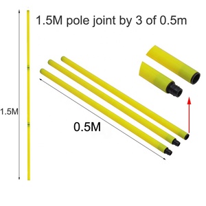 Poteau de <span class=keywords><strong>slalom</strong></span> pliable réglable en plastique pour l'entraînement d'agilité, équipement de football, équipement sportif - Product Image 3