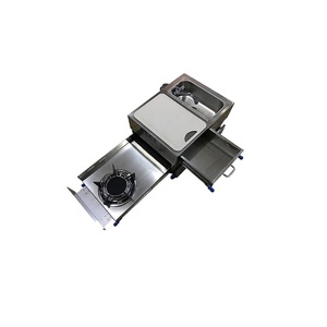 Cuisinière à <span class=keywords><strong>gaz</strong></span> <span class=keywords><strong>et</strong></span> évier en acier inoxydable SNEIDA, accessoire de cuisine extérieure <span class=keywords><strong>pour</strong></span> <span class=keywords><strong>camping</strong></span>-<span class=keywords><strong>car</strong></span> <span class=keywords><strong>et</strong></span> caravane - Product Image 2