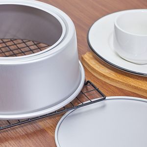 Aluminum Alloy Round Cake Mold 2 Pieces Baking Tool for Chiffon Basque Butter Cake DIY Home Use - Product Image 3