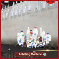 Machine d'étiquetage de petits flacons, applicateur d'étiquettes automatique haute précision pour les flacons et ampoules de l'industrie des sciences de la vie