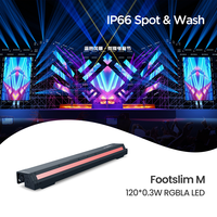 Projecteur LED linéaire IP66 ultra-plat pour scène, contrôle DMX512, 120 LED 0,3W RGBLA, 1500Lm, CRI élevé Ra95, éclairage de sol matriciel LED