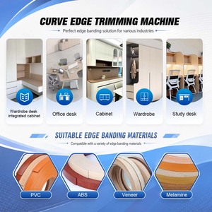 Recortadora de Bordes Curvos Multifunción, Corte Recto y Curvo, Doble Acabado Fino y Rugoso para Madera Contrachapada, <span class=keywords><strong>OSB</strong></span>, Tablero Compuesto, Panel, Muebles - Product Image 3