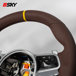 Volante de Cuero Color Café al Por Mayor para <span class=keywords><strong>Porsche</strong></span> 991 996 997 987 718 Cayenne <span class=keywords><strong>Cayman</strong></span> GT2RS MACAN 970 TAYCAN - Product Image 5