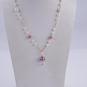 สร้อยคอไข่มุกน้ำจืดสไตล์จูจี้ ประดับด้วยหินธรรมชาติ ดีไซน์หวานละมุน สไตล์ชาติพันธุ์สำหรับผู้หญิง - Product Image 3