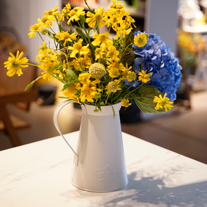 Vaso <span class=keywords><strong>per</strong></span> Fiori Stile Brocca da Latte da 1,1 Galloni, <span class=keywords><strong>Annaffiatoio</strong></span> Vintage in Metallo Galvanizzato <span class=keywords><strong>per</strong></span> Soggiorno - Product Image 4