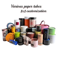 Boîte à bougie ronde en papier kraft de marque privée personnalisée Tube de papier d'emballage cylindrique pour pot et bouteille cadeau