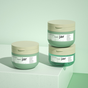 Pot cosmétique cylindrique en plastique rechargeable personnalisé <span class=keywords><strong>pour</strong></span> crème visage, crème contour des yeux, masque facial et lotion - Capacité 250 ml en PP - Product Image 5