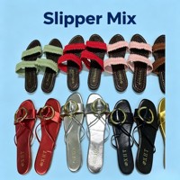 Nouvelles Sandales et Chaussons Plats Dernière Mode Femme Modèle SJX003 Pointures 35-40, Stock Disponible, Pour Seulement 1,15 Dollars