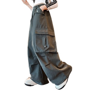 Pantalons <span class=keywords><strong>cargo</strong></span> à jambes larges en PU imprimé pour filles, automne-hiver, pour grandes filles, élèves du collège, danse de rue, tendance, cool - Product Image 5