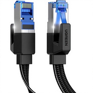 สายอีเธอร์เน็ต <span class=keywords><strong>UGREEN</strong></span> <span class=keywords><strong>Cat</strong></span> <span class=keywords><strong>8</strong></span> แบบแบน ความเร็วสูง 40Gbps 2000Mhz สายอินเทอร์เน็ต 26AWG สายถัก สายเน็ตเวิร์ค RJ45 แบบมีฉนวนป้องกัน - Product Image 1