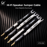 Câble de liaison audio YIVO plaqué argent pour système de haut-parleurs audiophiles, cordon de raccordement HiFi