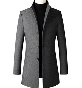 Nuovo Cappotto Invernale in <span class=keywords><strong>Cashmere</strong></span> e Lana Medio-Lungo, Trench da <span class=keywords><strong>Uomo</strong></span> per Affari - Product Image 4