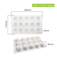 15 cavité sphère antiadhésive Silicone Mousse gâteau moule 3D Flexible français Dessert cuisson moule bricolage intéressant ustensiles de cuisson