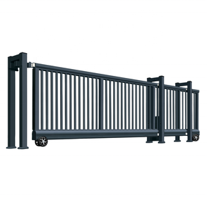 Puertas retráctiles automáticas <span class=keywords><strong>de</strong></span> aluminio <span class=keywords><strong>para</strong></span> escuelas, apartamentos, hoteles, puerta <span class=keywords><strong>de</strong></span> seguridad eléctrica extensible, sistema <span class=keywords><strong>de</strong></span> valla <span class=keywords><strong>de</strong></span> <span class=keywords><strong>Metal</strong></span> <span class=keywords><strong>para</strong></span> exteriores - Product Image 3