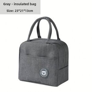 Sac à déjeuner portable pour étudiants, sac isotherme, sac à boîte à lunch, sac isolant, sac à déjeuner en aluminium épais isolant thermiquement - Product Image 4