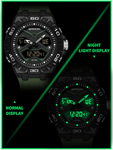 Reloj Digital SANDA 3198 para Hombre, Cronógrafo Luminoso con Alarma, Resistente al Agua, Deportivo y Moderno - Product Image 6