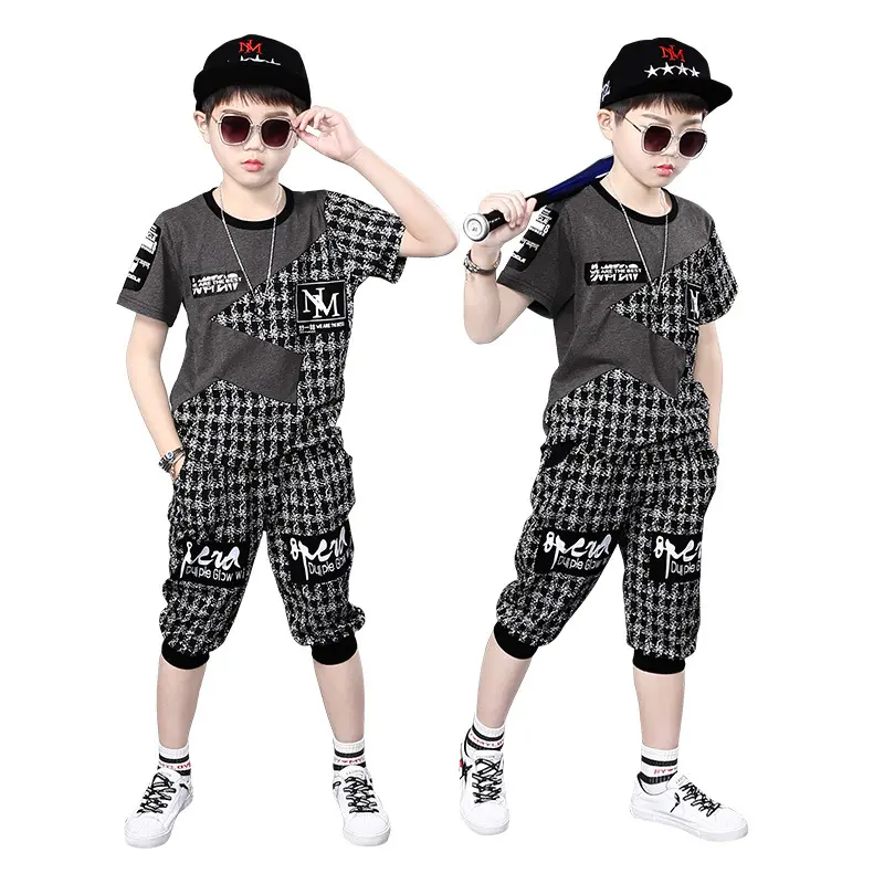 Gelan new fashion set di abbigliamento per bambini abbigliamento Casual t-shirt per ragazzi + pantaloncini 2 pezzi abbigliamento per bambini abiti