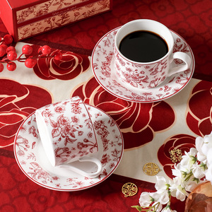 Ceramic Coffee Cup And Saucer <b>Set</b> High End Exquisite Wedding <b>Gift</b> Box Luxury Bridesmaid Souvenir <b>Gift</b> For Newlywed - Product Image 2